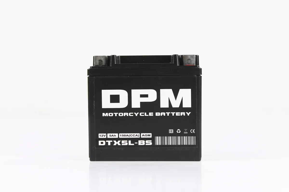 Мото аккумулятор DPM DTX5L-BS (YTX5L-BS) стартерный для мотоцикла AGM 12V 5 а/ч, DPM DTX5L-BS
Мото аккумулятор DPM DTX5L-BS (YTX5L-BS) стартерный для мотоцикла AGM 12V 5 а/ч, DPM DTX5L-BS