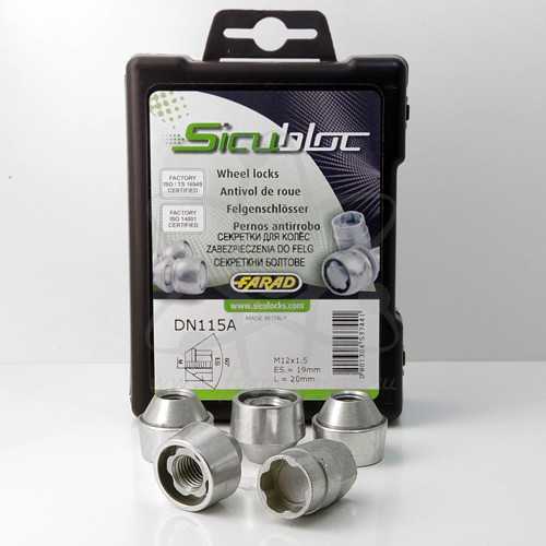 Секретки Farad SicuBloc DN115A для Toyota Previa (Оригинальные диски)
Секретки Farad SicuBloc DN115A для Toyota Previa (Оригинальные диски)