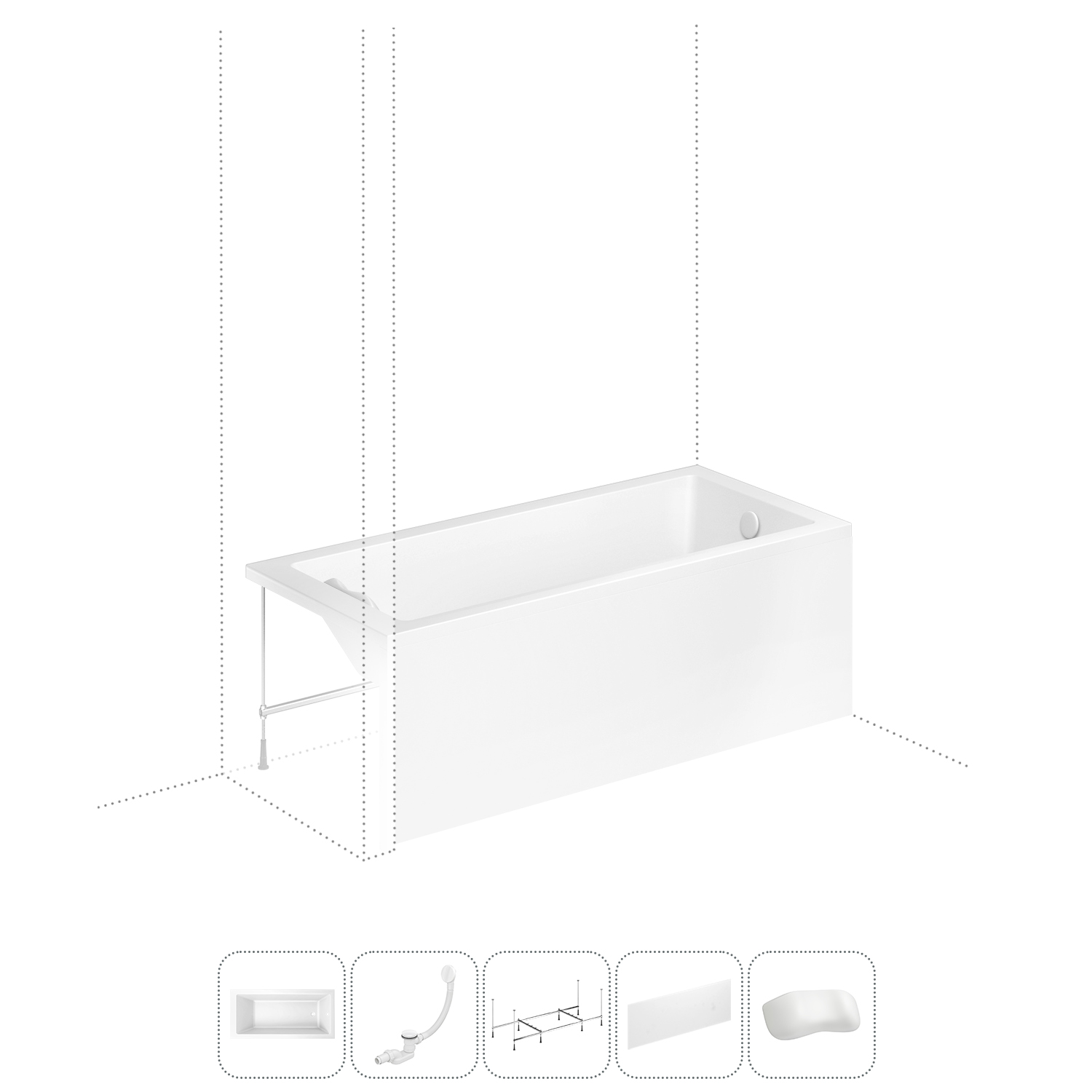 Акриловая ванна 170x80 см Lavinia Boho Element 202011663 в наборе 5 в 1, Белый, bath_LB_sifon.One.2v1
Акриловая ванна 170x80 см Lavinia Boho Element 202011663 в наборе 5 в 1, Белый, bath_LB_sifon.One.2v1