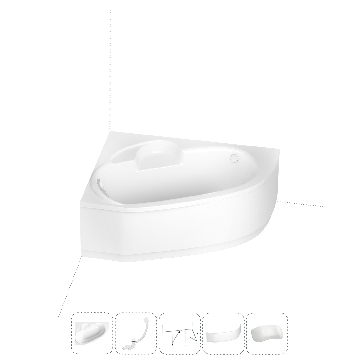 Угловая ванна акриловая 160x105 Lavinia Boho Bell Pro 202011683 набор 5 в 1, левая, Белый, bath_LB_sifon.Biore.3v1
Угловая ванна акриловая 160x105 Lavinia Boho Bell Pro 202011683 набор 5 в 1, левая, Белый, bath_LB_sifon.Biore.3v1