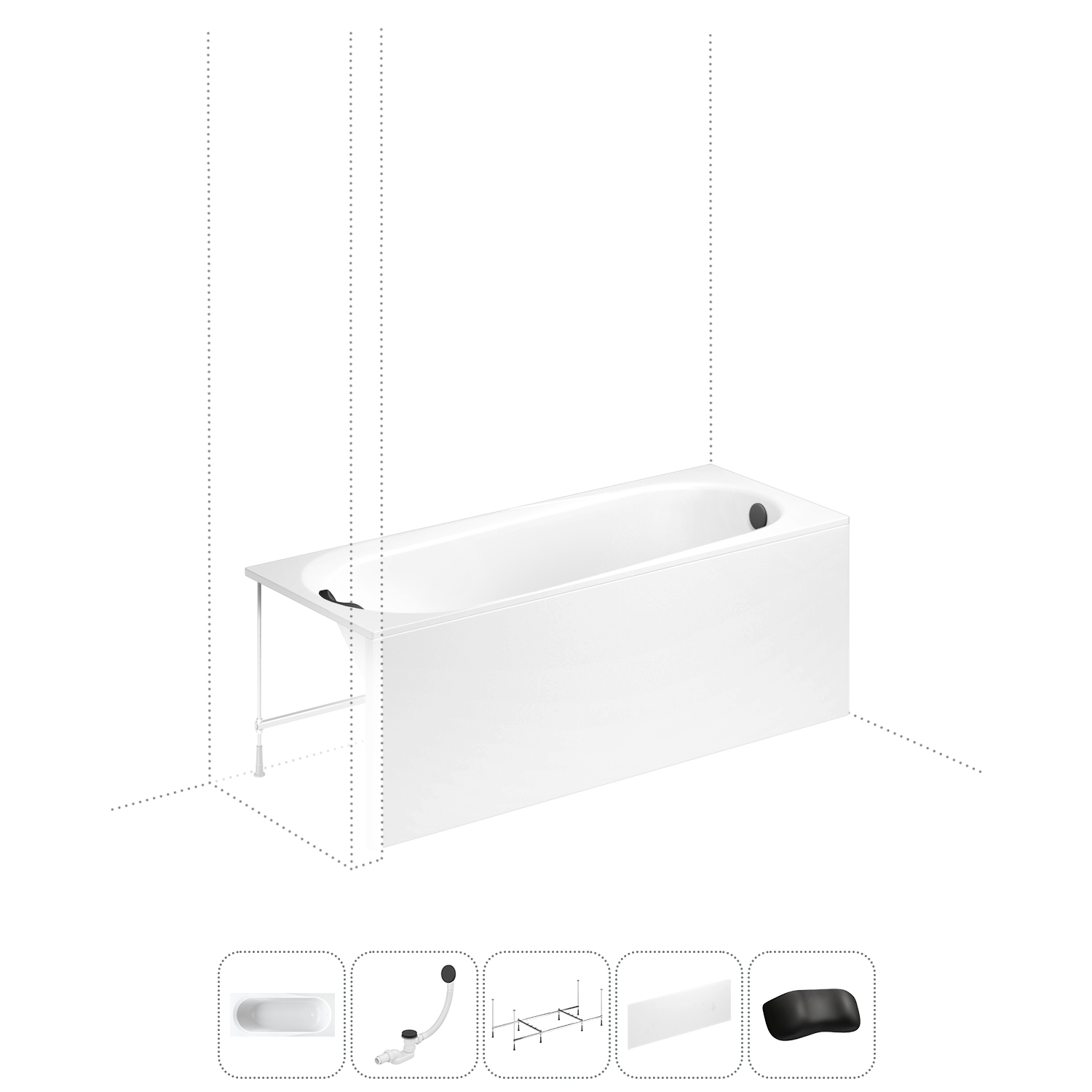 Акриловая ванна 170x70 см Lavinia Boho Biore 202011698 в наборе 5 в 1, Белый, bath_LB_sifon.Biore.5v1
Акриловая ванна 170x70 см Lavinia Boho Biore 202011698 в наборе 5 в 1, Белый, bath_LB_sifon.Biore.5v1