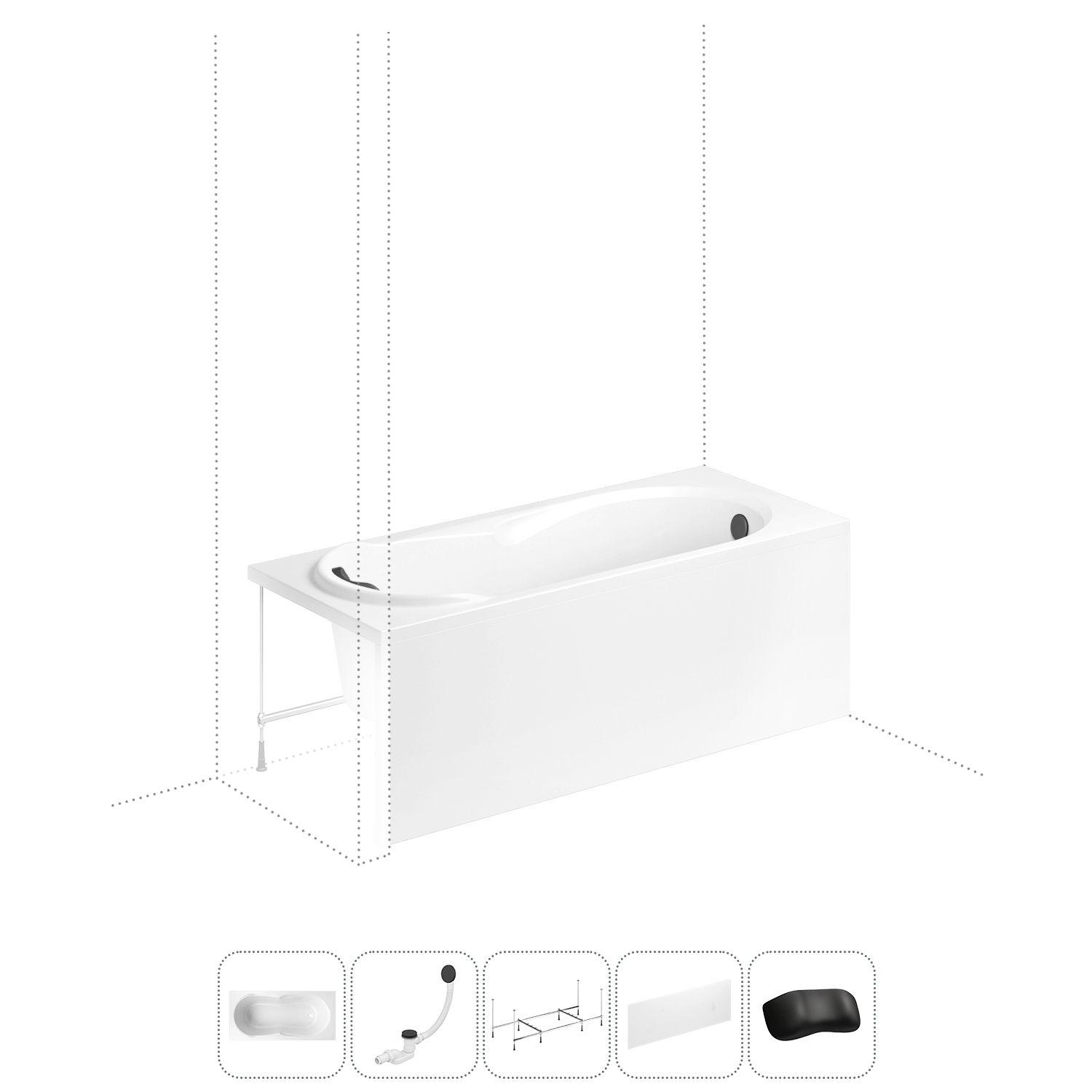 Акриловая ванна 170x75 см Lavinia Boho Easter Pro 202011708 в наборе 5 в 1, Белый, bath_LB_sifon.Easter Pro.5v1
Акриловая ванна 170x75 см Lavinia Boho Easter Pro 202011708 в наборе 5 в 1, Белый, bath_LB_sifon.Easter Pro.5v1