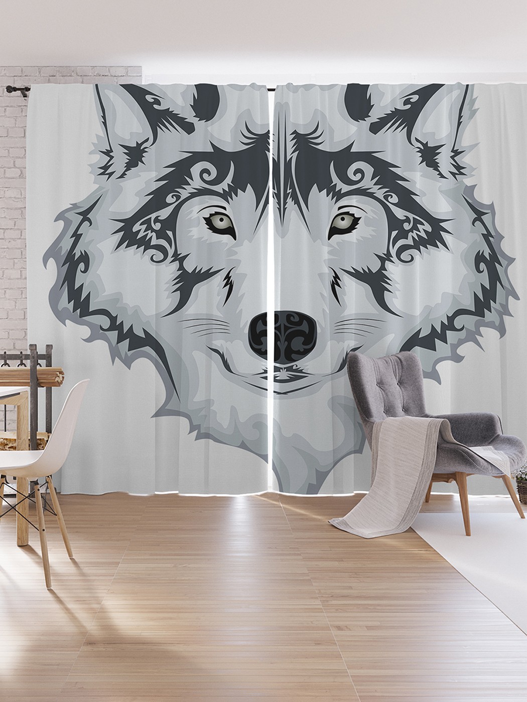 Шторы под лён JoyArty "Добрый волк", серия Oxford DeLux, 340х265 см, Добрый волк 
Шторы под лён JoyArty "Добрый волк", серия Oxford DeLux, 340х265 см, Добрый волк