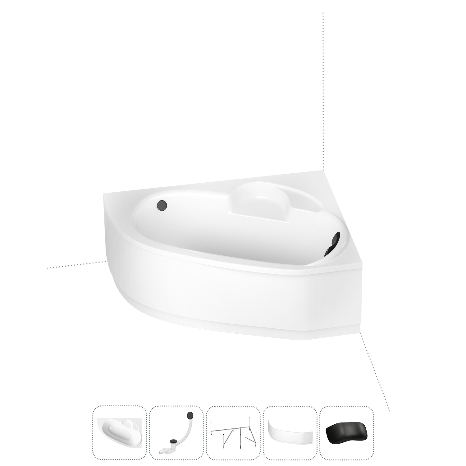 Угловая ванна акриловая 140x95 Lavinia Boho Bell Pro 202011726 набор 5 в 1, правая, Белый, bath_LB_sifon.Bristol.3v1
Угловая ванна акриловая 140x95 Lavinia Boho Bell Pro 202011726 набор 5 в 1, правая, Белый, bath_LB_sifon.Bristol.3v1