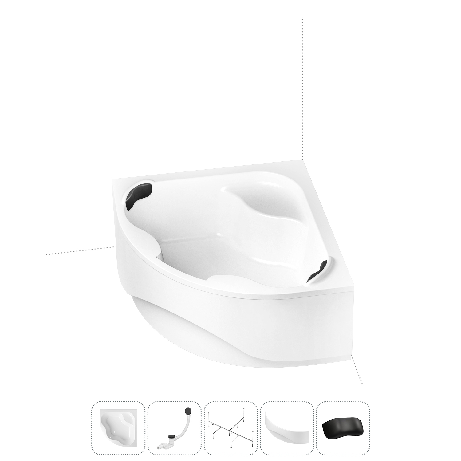 Угловая ванна акриловая 150x150 Lavinia Boho Aveo 202011738 в наборе 5 в 1, Белый, bath_LB_sifon.Aveo.5v1
Угловая ванна акриловая 150x150 Lavinia Boho Aveo 202011738 в наборе 5 в 1, Белый, bath_LB_sifon.Aveo.5v1
