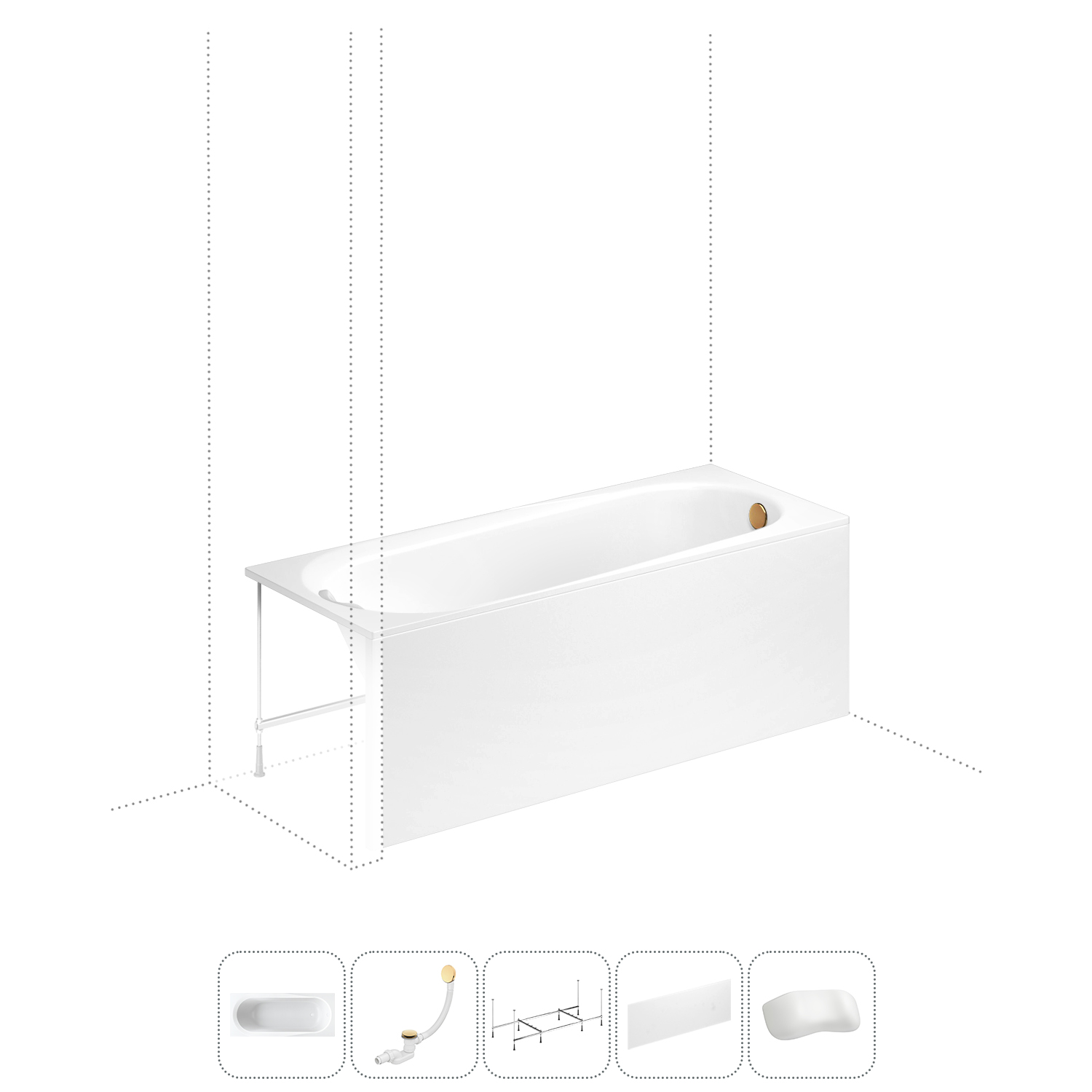 Акриловая ванна 160x70 см Lavinia Boho Biore 202011743 в наборе 5 в 1, Белый, bath_LB_sifon.Catani.3v1
Акриловая ванна 160x70 см Lavinia Boho Biore 202011743 в наборе 5 в 1, Белый, bath_LB_sifon.Catani.3v1