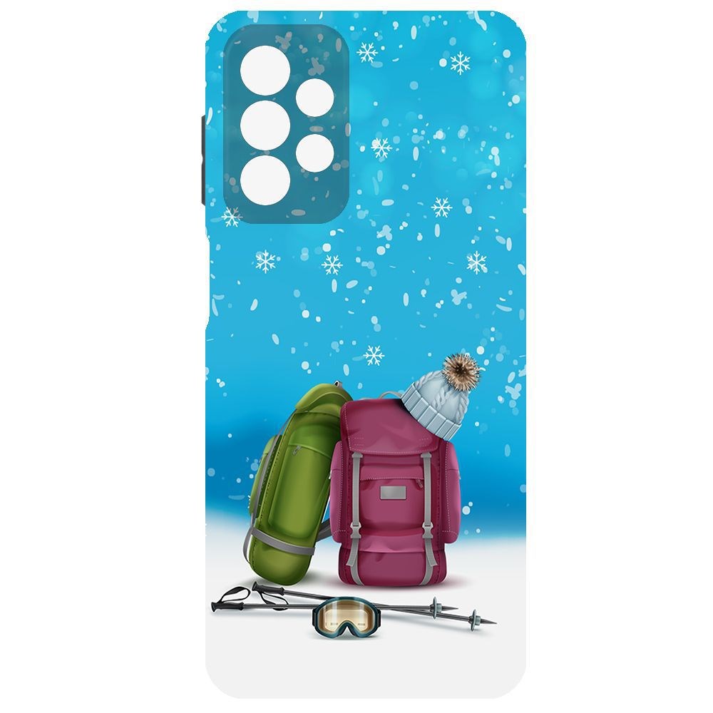 фото Чехол-накладка krutoff софт кейс зимний отпуск для samsung galaxy a23 (a235) черный