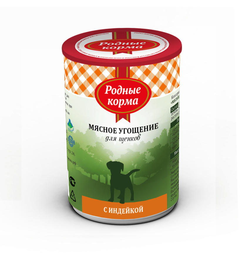 Влажный корм для щенков Родные корма Мясное угощение , индейка, 12шт, 340г, Мясное угощение
Влажный корм для щенков Родные корма Мясное угощение , индейка, 12шт, 340г, Мясное угощение
