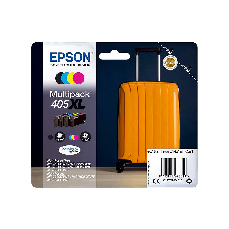 Набор картриджей Epson T405 XL C13T05H64010 черный, голубой, желтый, пурпурный, Черный;голубой;пурпурный;желтый, T405XL
Набор картриджей Epson T405 XL C13T05H64010 черный, голубой, желтый, пурпурный, Черный;голубой;пурпурный;желтый, T405XL
