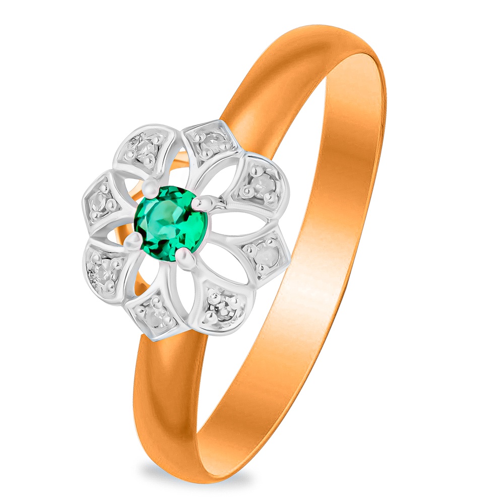 Кольцо из золота р. , 585Gold 101015197, изумруд искусственный\бриллиант, 101015197
Кольцо из золота р. , 585Gold 101015197, изумруд искусственный\бриллиант, 101015197