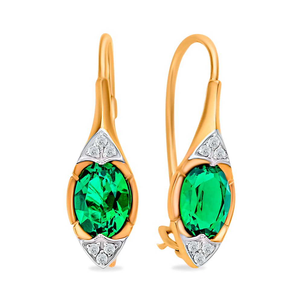 Серьги из красного золота 585Gold 102008029, изумруд искусственный/бриллиант, 102008029
Серьги из красного золота 585Gold 102008029, изумруд искусственный/бриллиант, 102008029