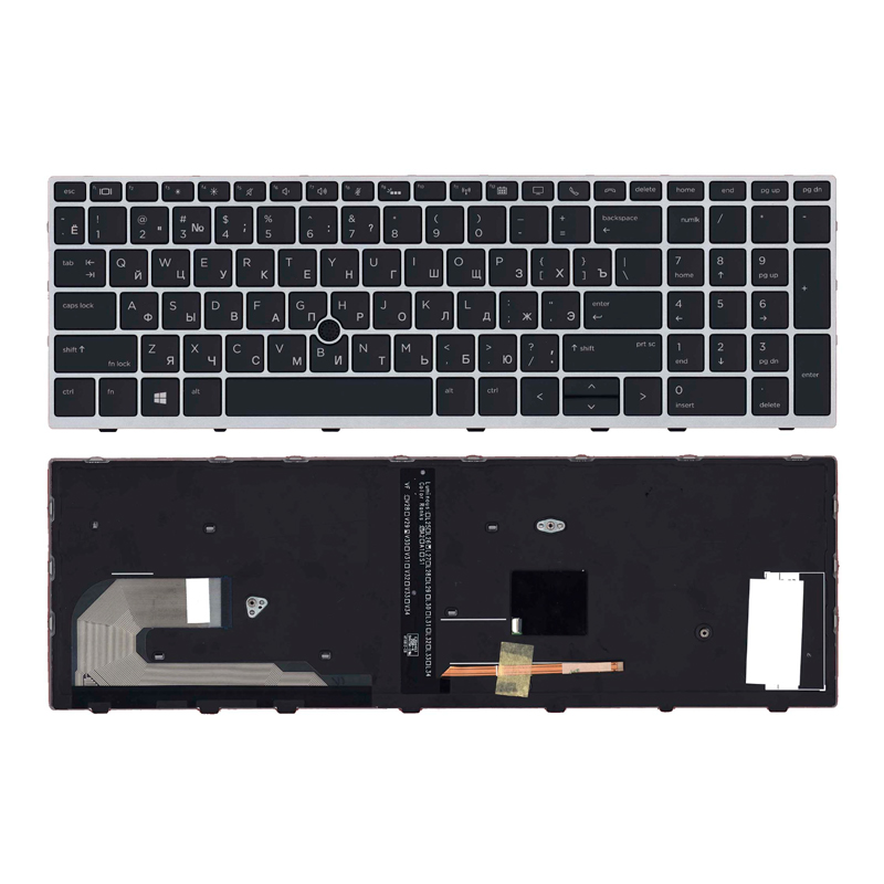 Клавиатура для ноутбука HP EliteBook 850 G5 755 G5 черная с серой рамкой и подсветкой
Клавиатура для ноутбука HP EliteBook 850 G5 755 G5 черная с серой рамкой и подсветкой