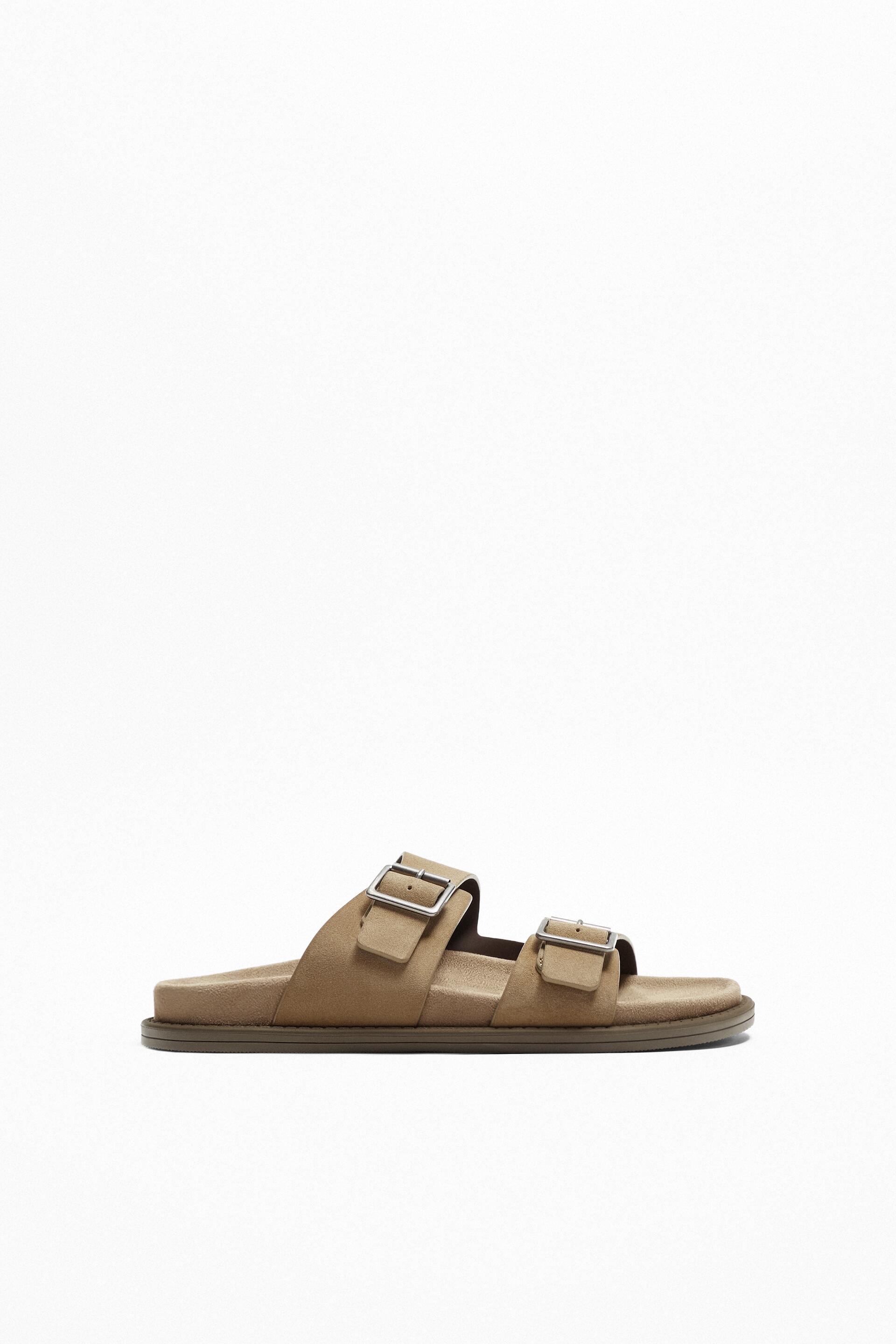 фото Шлепанцы мужские zara 222764 бежевые 39 ru (доставка из-за рубежа)