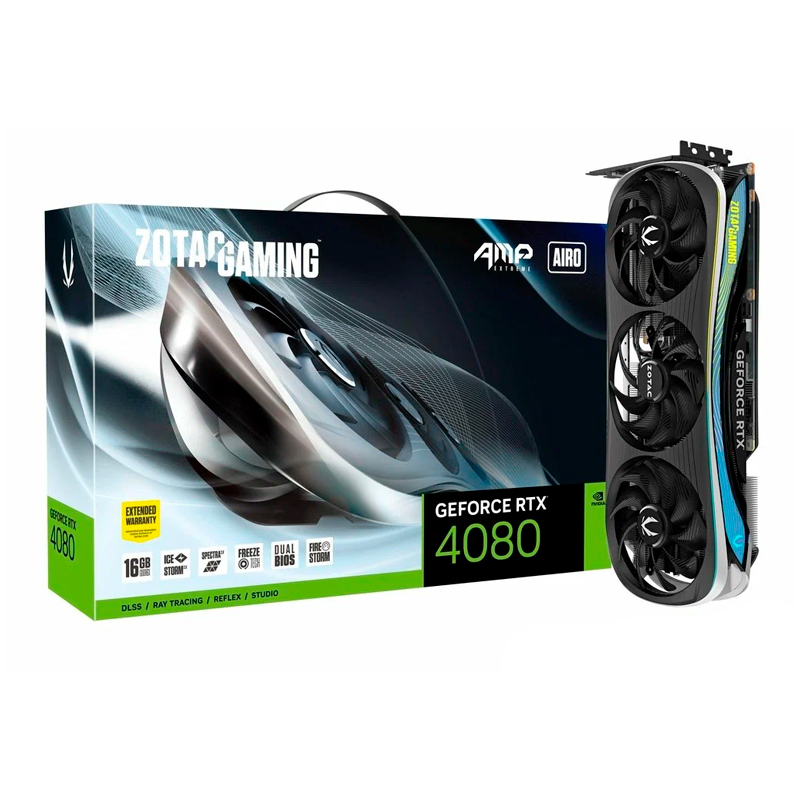 Видеокарта Zotac NVIDIA GeForce RTX 4080 Gaming AMP Extreme AIRO (ZT-D40810B-10P), GeForce RTX 4080 Gaming AMP Extreme AIRO
Видеокарта Zotac NVIDIA GeForce RTX 4080 Gaming AMP Extreme AIRO (ZT-D40810B-10P), GeForce RTX 4080 Gaming AMP Extreme AIRO