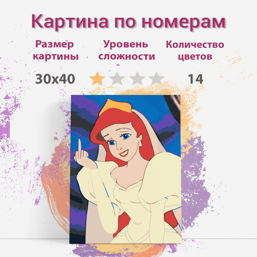 Картина по номерам Раскрасим сами Принцесса Ариэль Русалочка холст на подрамнике 30х40 см, Принцесса Ариэль Русалочка
Картина по номерам Раскрасим сами Принцесса Ариэль Русалочка холст на подрамнике 30х40 см, Принцесса Ариэль Русалочка
