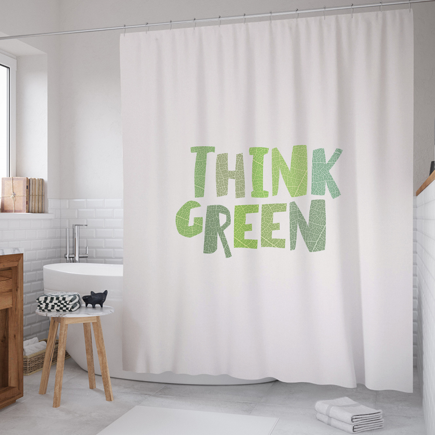 Штора для ванной JoyArty "Правильные мысли" из сатена, 180х200 см с крючками, Серый, Правильные мысли 
Штора для ванной JoyArty "Правильные мысли" из сатена, 180х200 см с крючками, Серый, Правильные мысли