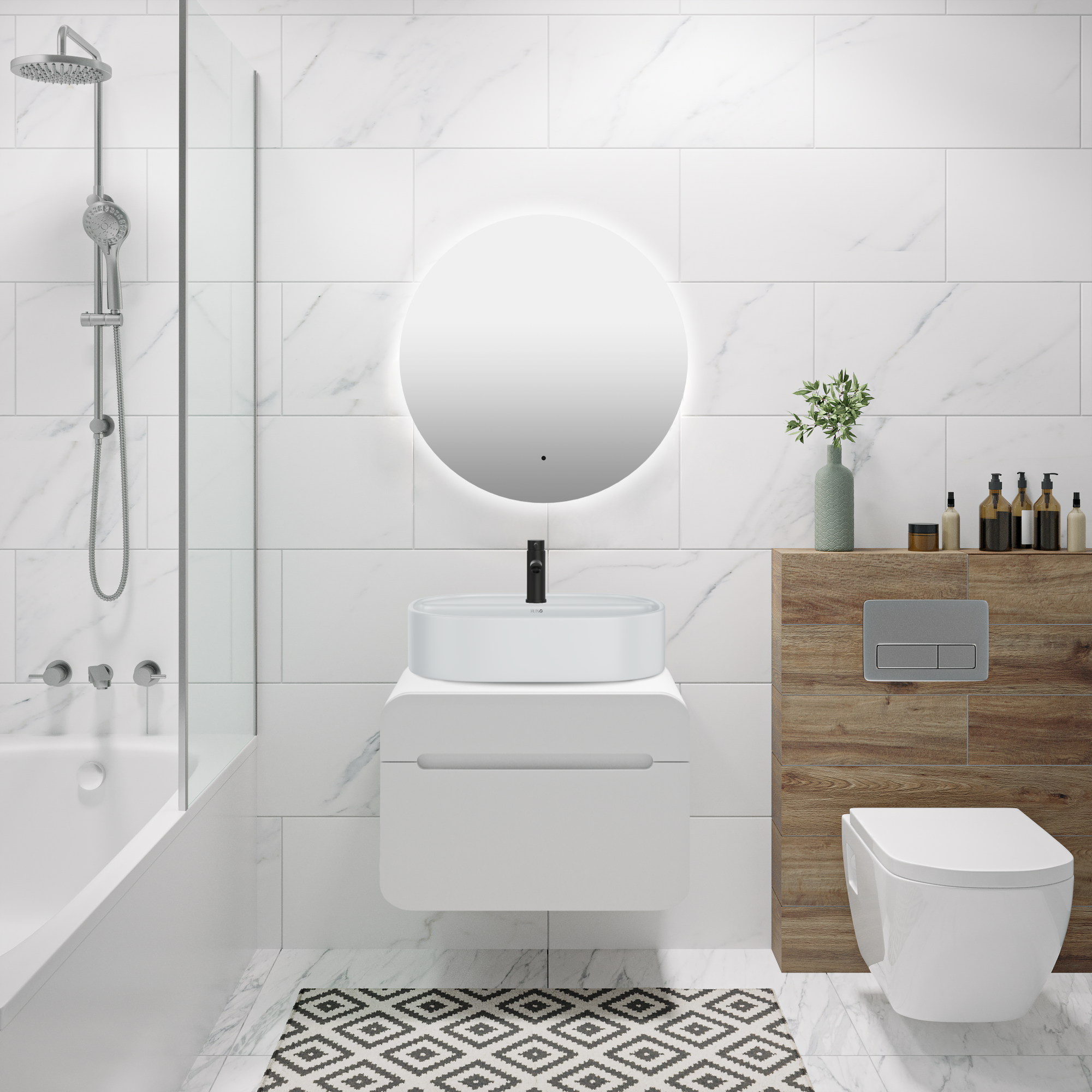 Мебель для ванной Runo Ницца 60, белый, умывальник Nuovo, зеркало Руан D65, 5000671, Ницца
Мебель для ванной Runo Ницца 60, белый, умывальник Nuovo, зеркало Руан D65, 5000671, Ницца