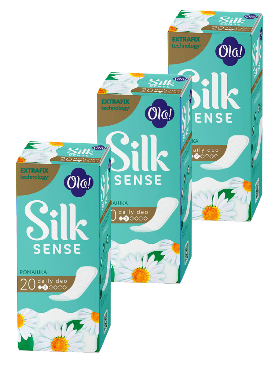 Комплект Ola! SILK SENSE DAILY DEO Прокладки впит. Ромашка 20 шт/упак.х3 упак., Комплект Ola! SILK SENSE DAILY DEO Прокладки женс. гигиен. впит. Ромашка 20 шт/упак.х3 упак.
Комплект Ola! SILK SENSE DAILY DEO Прокладки впит. Ромашка 20 шт/упак.х3 упак., Комплект Ola! SILK SENSE DAILY DEO Прокладки женс. гигиен. впит. Ромашка 20 шт/упак.х3 упак.