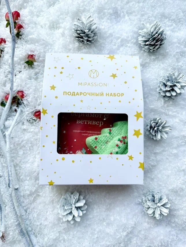 Набор подарочный для тела MIRASSINCORP скраб мерцающий + бомбочка-елочка для ванны 360 г
Набор подарочный для тела MIRASSINCORP скраб мерцающий + бомбочка-елочка для ванны 360 г
