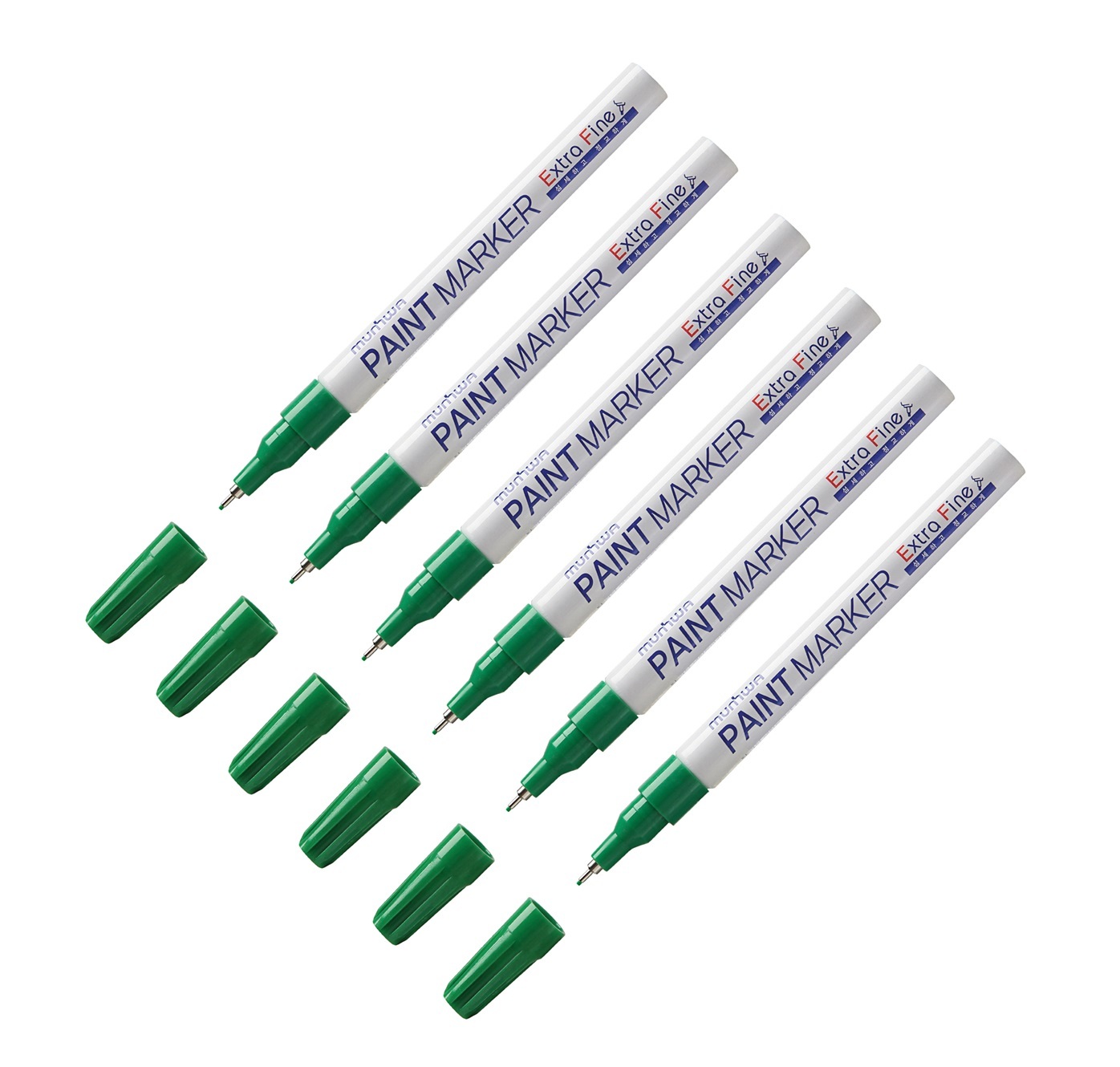 Маркер-краска MunHwa Extra Fine Paint Marker зеленая, 1 мм, нитро-основа 6 штук, Зеленый
Маркер-краска MunHwa Extra Fine Paint Marker зеленая, 1 мм, нитро-основа 6 штук, Зеленый