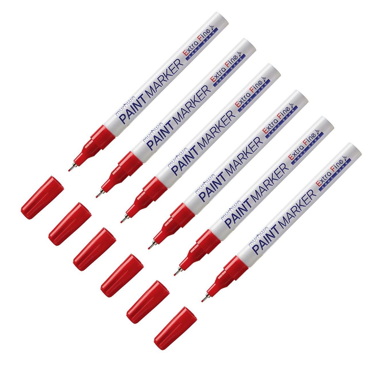 Маркер-краска MunHwa Extra Fine Paint Marker красная, 1 мм, нитро-основа 6 штук, Красный
Маркер-краска MunHwa Extra Fine Paint Marker красная, 1 мм, нитро-основа 6 штук, Красный