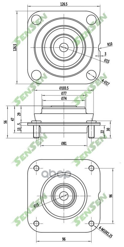 SENSEN M61078 Опора переднего амортизатора верхняя Kia Shuma II FB 1.6 01-04 1.8 03-04 1шт
SENSEN M61078 Опора переднего амортизатора верхняя Kia Shuma II FB 1.6 01-04 1.8 03-04 1шт