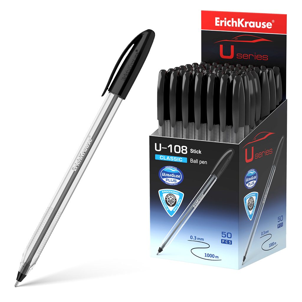 Ручка шариковая ErichKrause U-108 47566 цвет чернил черный, в коробке по 50 штук
Ручка шариковая ErichKrause U-108 47566 цвет чернил черный, в коробке по 50 штук