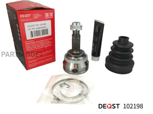 DEQST 102198 ШРУС TOYOTA Avensis(T25) 2.0-2.4 03-08/TOYOTA COROLLA 1.8-2.0D 02- наружний(A
DEQST 102198 ШРУС TOYOTA Avensis(T25) 2.0-2.4 03-08/TOYOTA COROLLA 1.8-2.0D 02- наружний(A