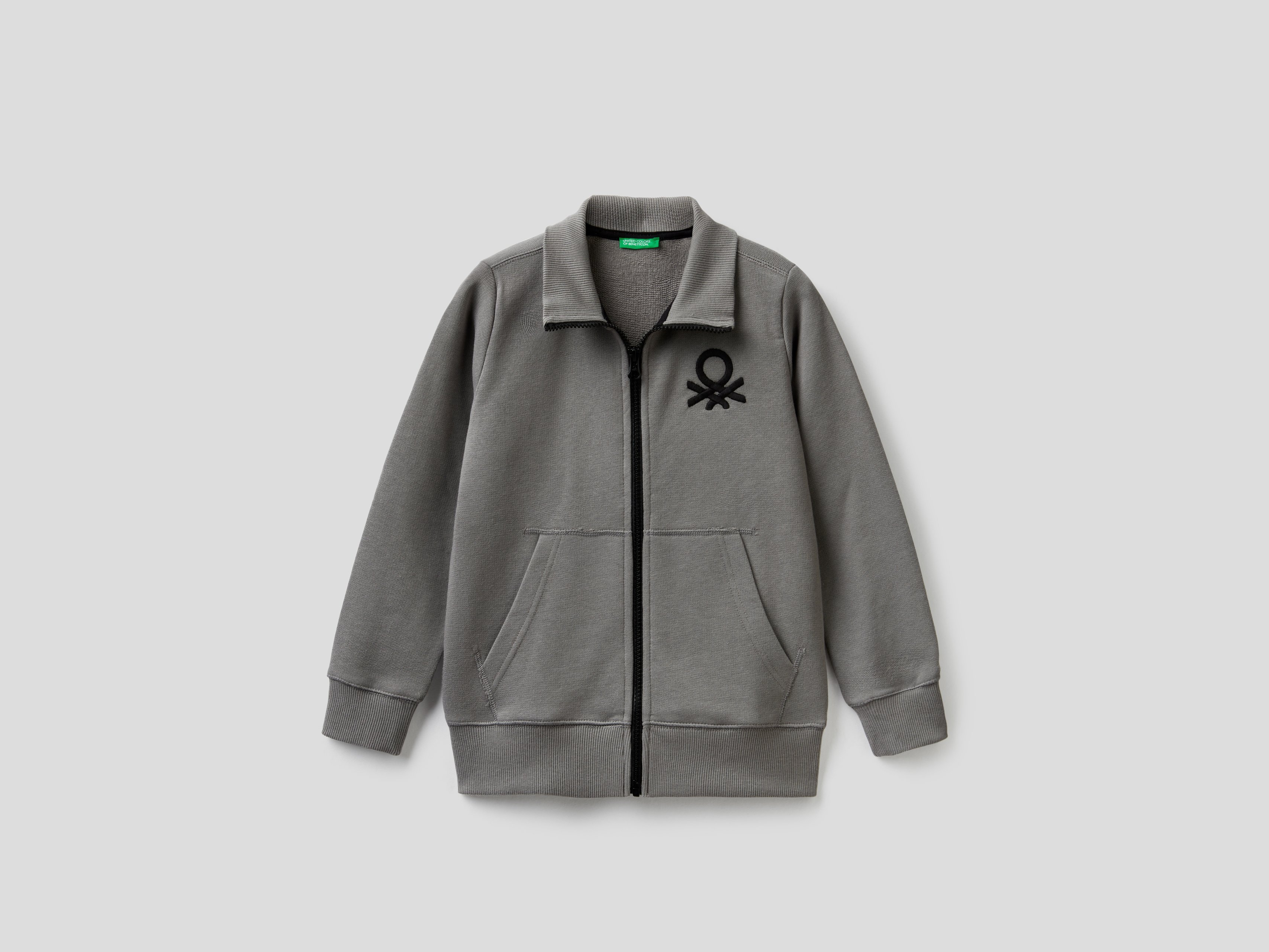 фото Толстовка для мальчиков benetton цв. серый р.140 united colors of benetton