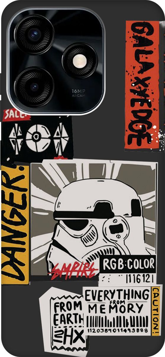 Чехол на Tecno Spark 10C с 3D принтом "Stormtrooper Stickers" черный, Черный;белый, 159589
Чехол на Tecno Spark 10C с 3D принтом "Stormtrooper Stickers" черный, Черный;белый, 159589