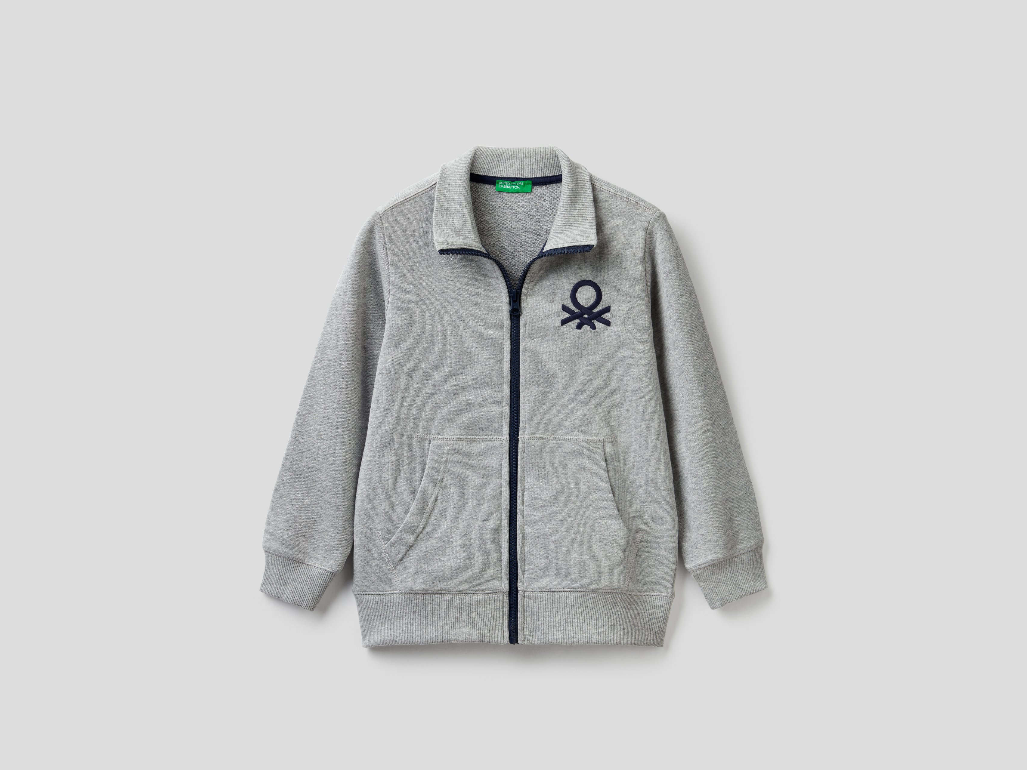 фото Толстовка для мальчиков benetton цв. серый р.158 united colors of benetton