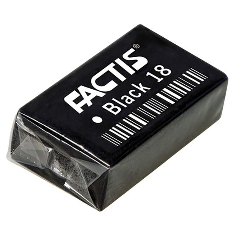 Ластик FACTIS Black 18 (Испания), 41х24х13 мм, черный, прямоугольный, супермягкий, CPFBL18, eraser-s-53
Ластик FACTIS Black 18 (Испания), 41х24х13 мм, черный, прямоугольный, супермягкий, CPFBL18, eraser-s-53