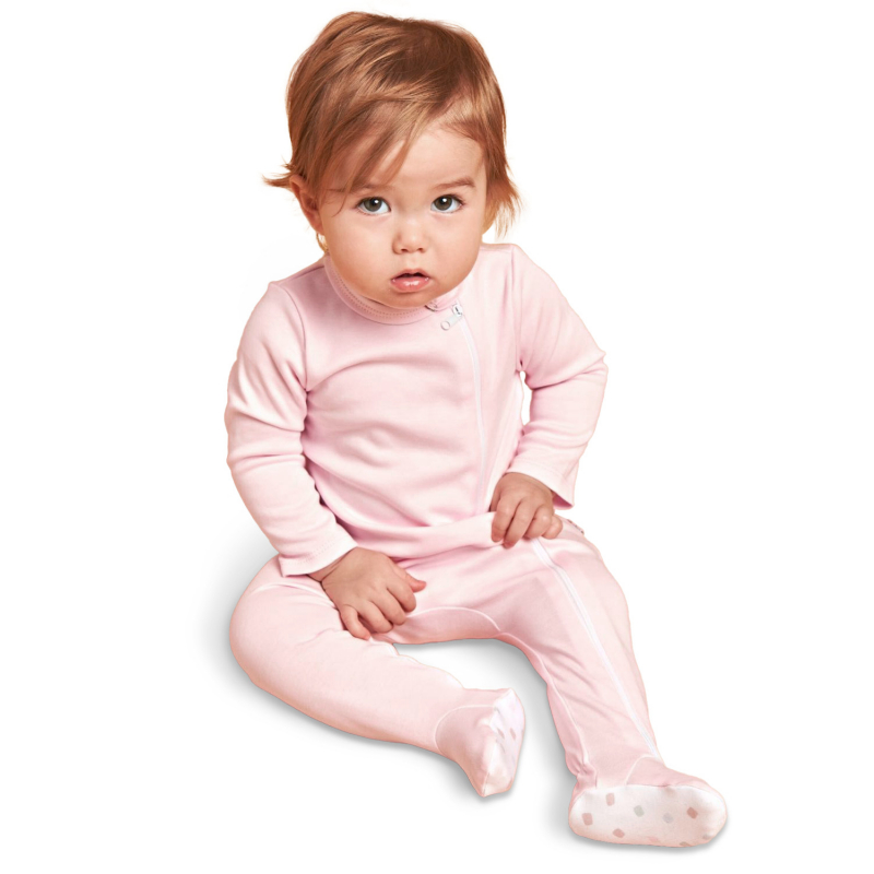 фото Детский слип комбинезон для новорожденных loombee арт. с-sk-5187-56 розовый р.56