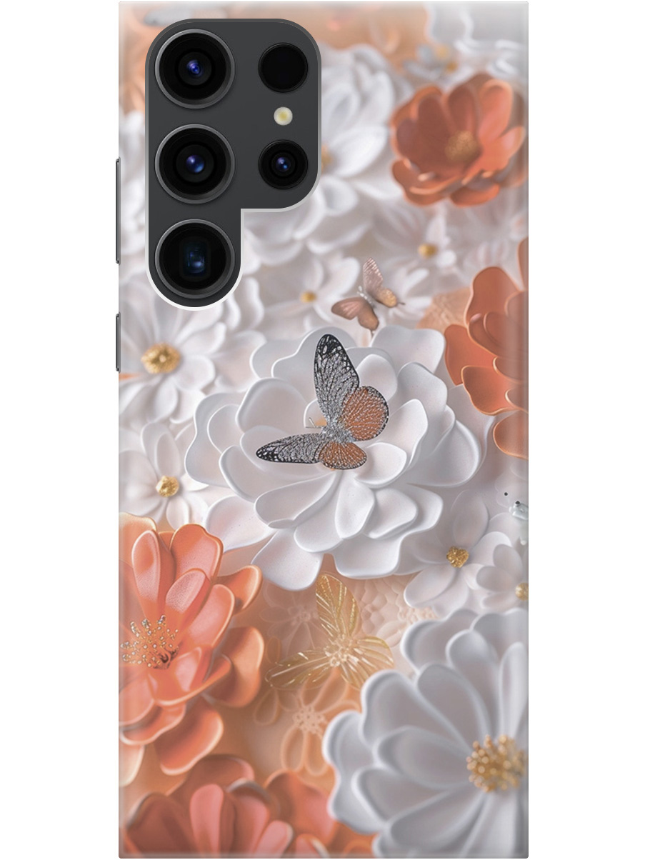Силиконовый чехол на Samsung Galaxy S23 Ultra с принтом "Бабочка на белых цветах", Белый;оранжевый;прозрачный, 767959410
Силиконовый чехол на Samsung Galaxy S23 Ultra с принтом "Бабочка на белых цветах", Белый;оранжевый;прозрачный, 767959410