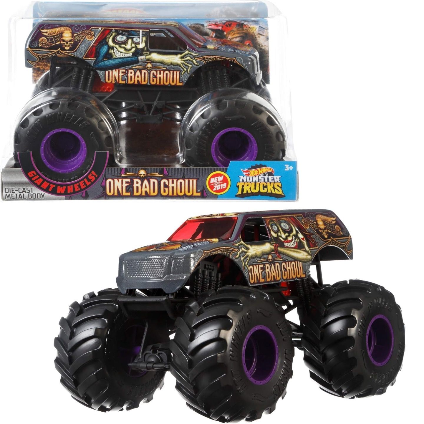 Машинка металлическая Hot Wheels Monster Trucks 1:24 One Bad Ghoul, Серый, HW-metall-all
Машинка металлическая Hot Wheels Monster Trucks 1:24 One Bad Ghoul, Серый, HW-metall-all