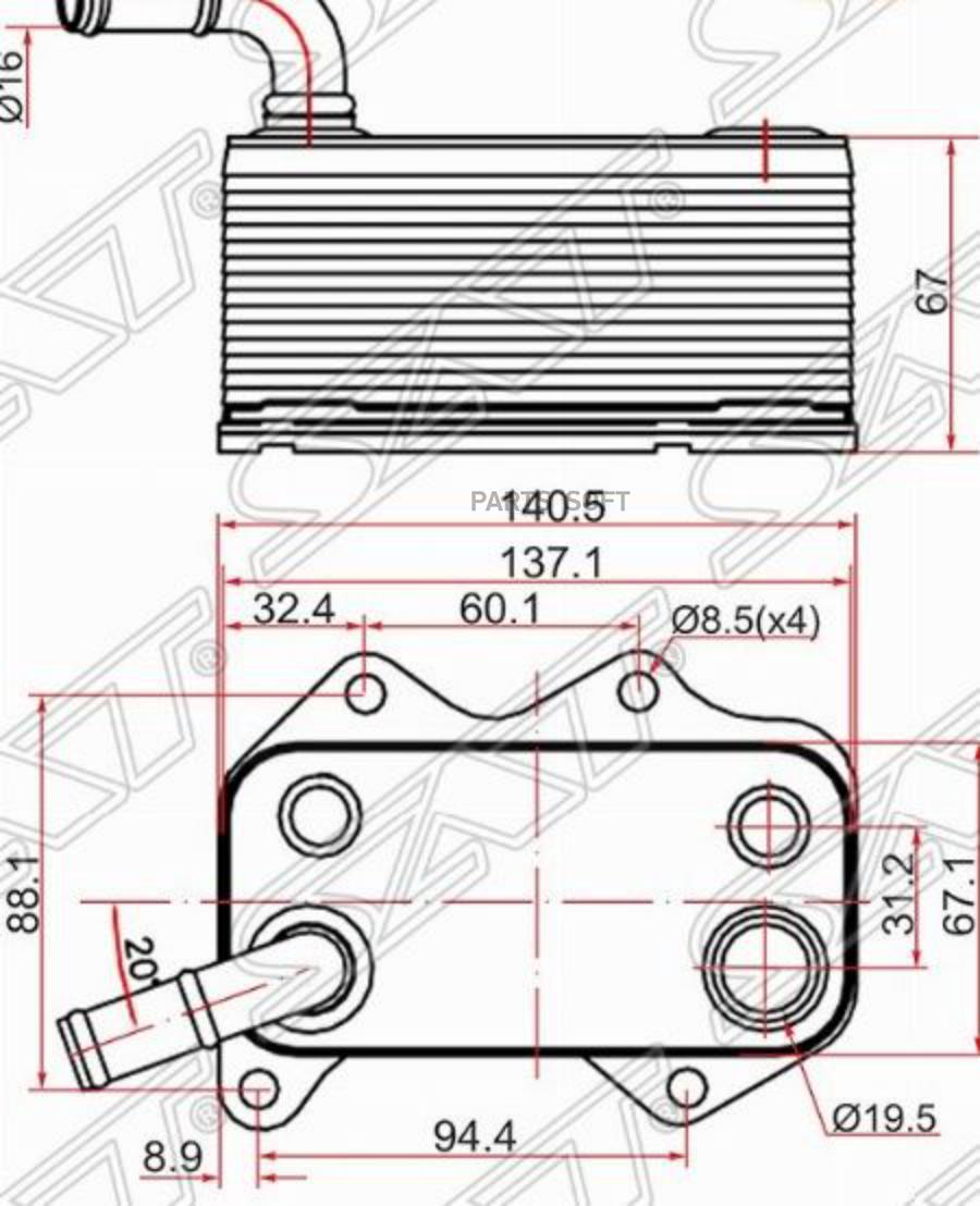Радиатор Масляный Audi A1 10-/A3 03-/A4 00-/Skoda Octavia 04-/Volkswagen Golf 03-/Passat 0
Радиатор Масляный Audi A1 10-/A3 03-/A4 00-/Skoda Octavia 04-/Volkswagen Golf 03-/Passat 0