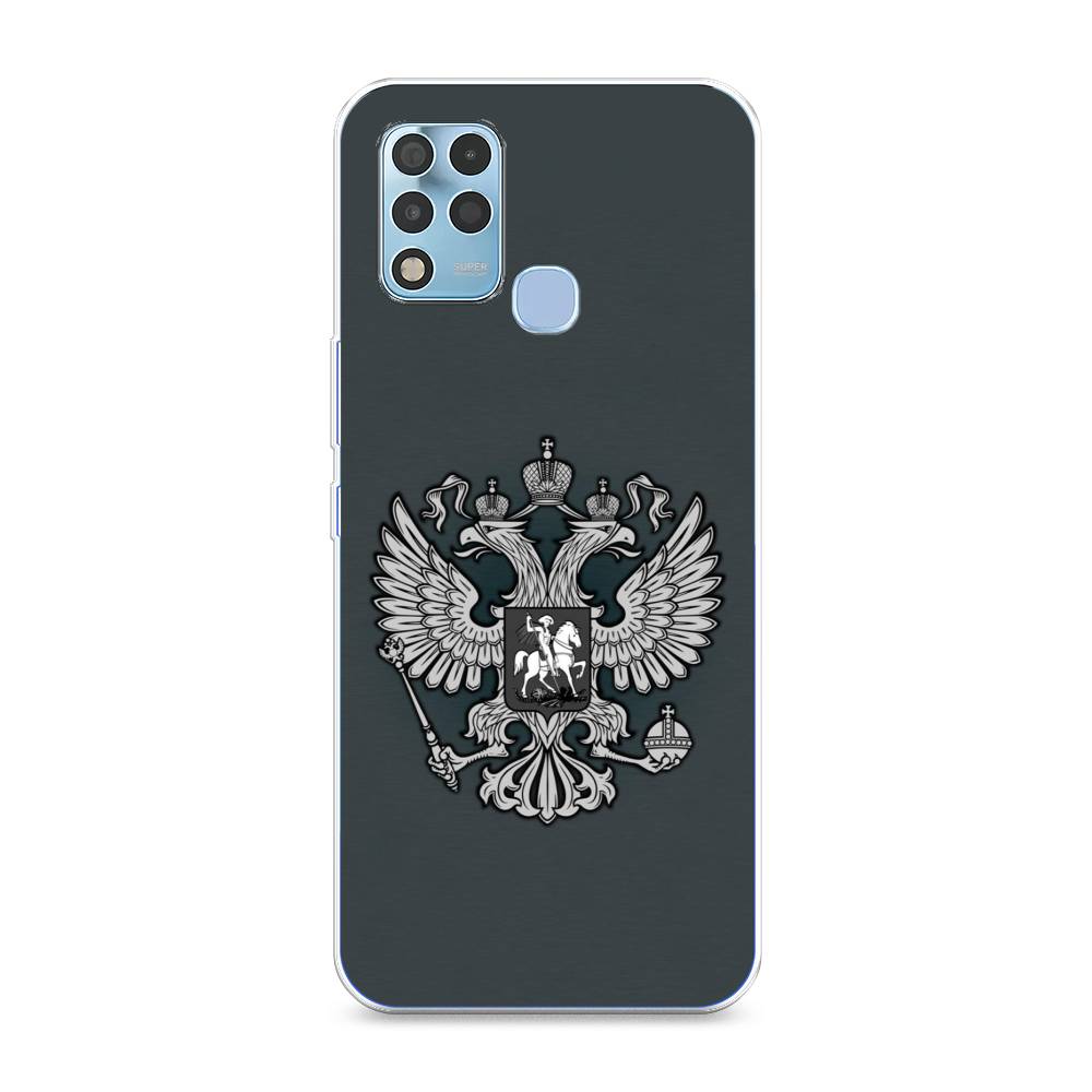 фото Чехол awog "герб россии серый" для infinix hot 11 g37