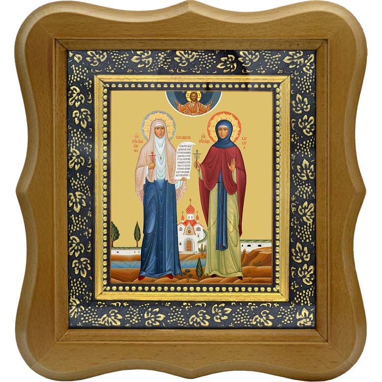 Елисавета Феодоровна и Варвара Алапаевская (Яковлева) преподобномученицы. Икона на холсте.
Елисавета Феодоровна и Варвара Алапаевская (Яковлева) преподобномученицы. Икона на холсте.