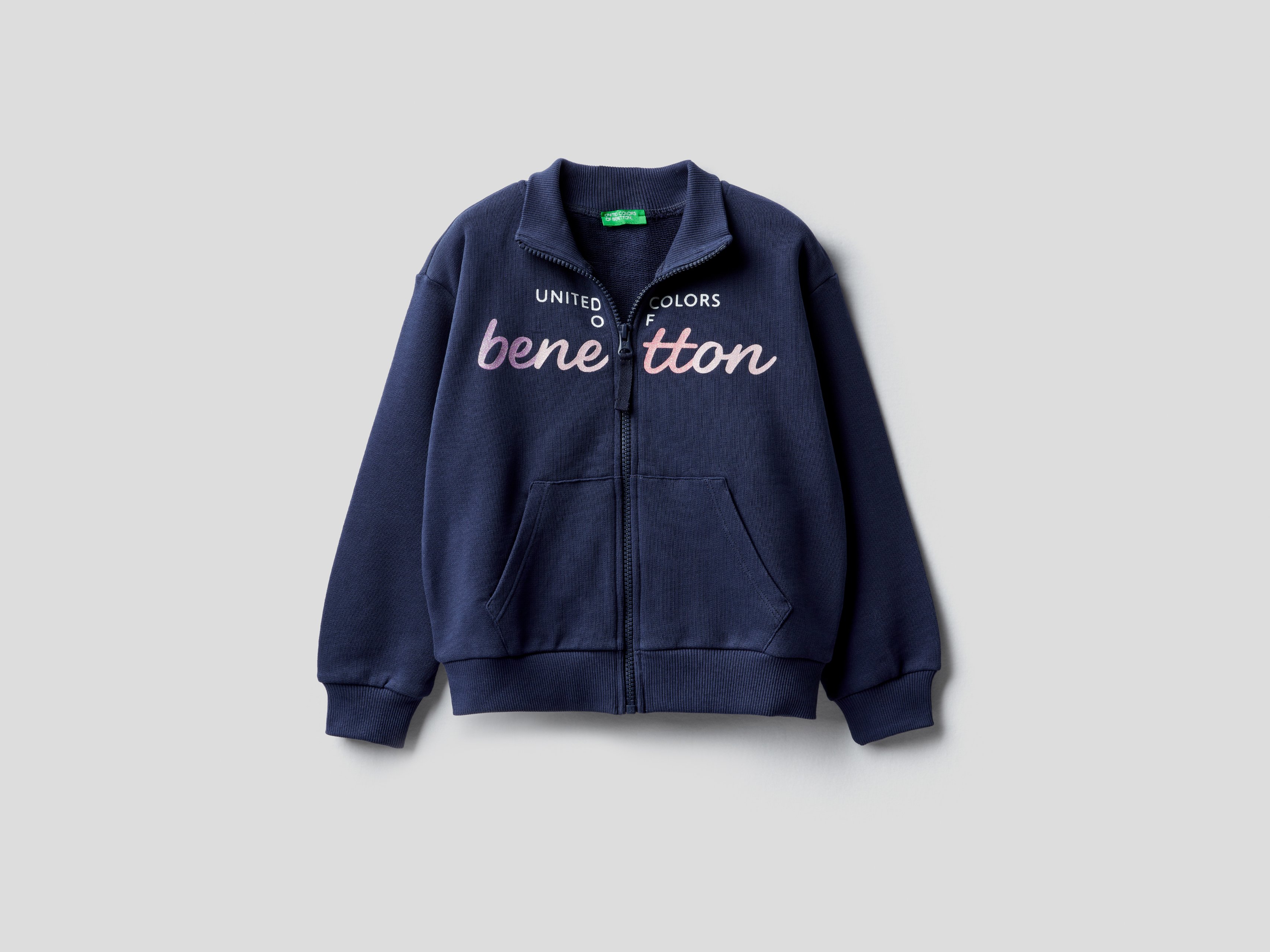 фото Толстовка для девочек benetton цв. синий р.146 united colors of benetton