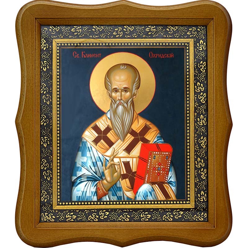 Климент, архиепископ Охридский, Величский (Болгарский) равноапостольный. Икона на холсте.
Климент, архиепископ Охридский, Величский (Болгарский) равноапостольный. Икона на холсте.