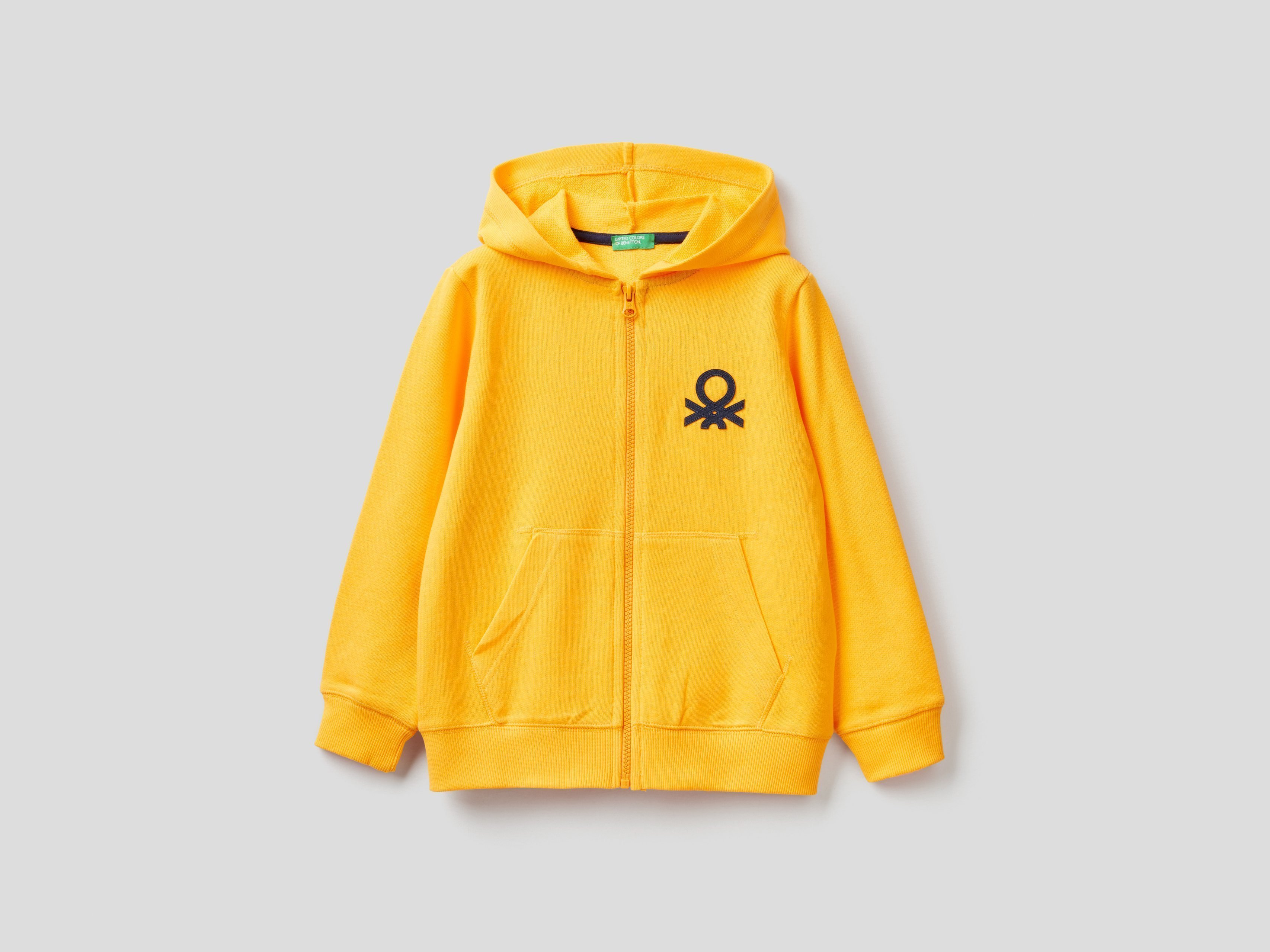 фото Толстовка для мальчиков benetton цв. желтый р.146 united colors of benetton