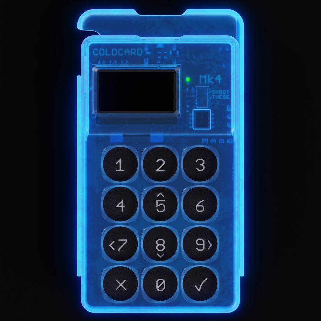 Аппаратный hodl-биткоин кошелек Coldcard MK4 Glow In The Dark с NFC, Glow In The Dark
Аппаратный hodl-биткоин кошелек Coldcard MK4 Glow In The Dark с NFC, Glow In The Dark