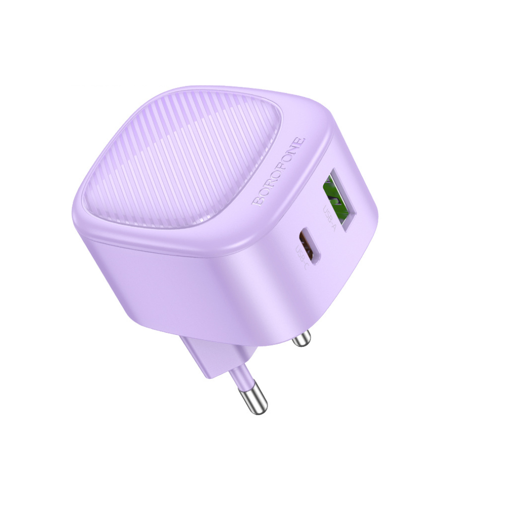 Сетевое зарядное устройство Borofone BAS22Aia 1xUSB, 1xUSB Type-C 3 А фиолетовый, BAS22Aia
Сетевое зарядное устройство Borofone BAS22Aia 1xUSB, 1xUSB Type-C 3 А фиолетовый, BAS22Aia