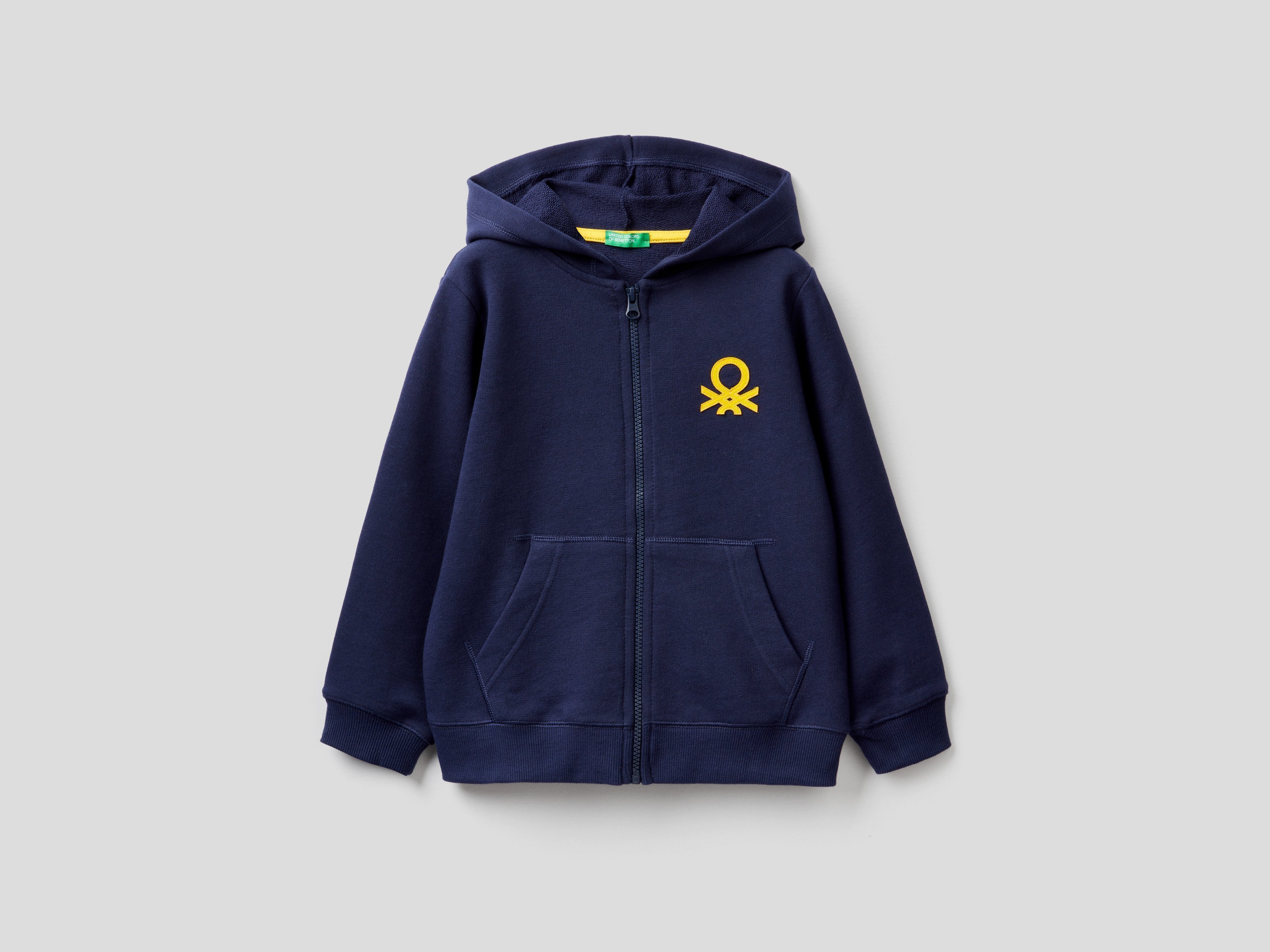 фото Толстовка для мальчиков benetton цв. синий р.110 united colors of benetton