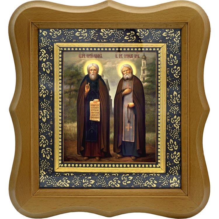 Сергий Радонежский и Серафим Саровский Святые преподобные чудотворцы. Икона на холсте.
Сергий Радонежский и Серафим Саровский Святые преподобные чудотворцы. Икона на холсте.