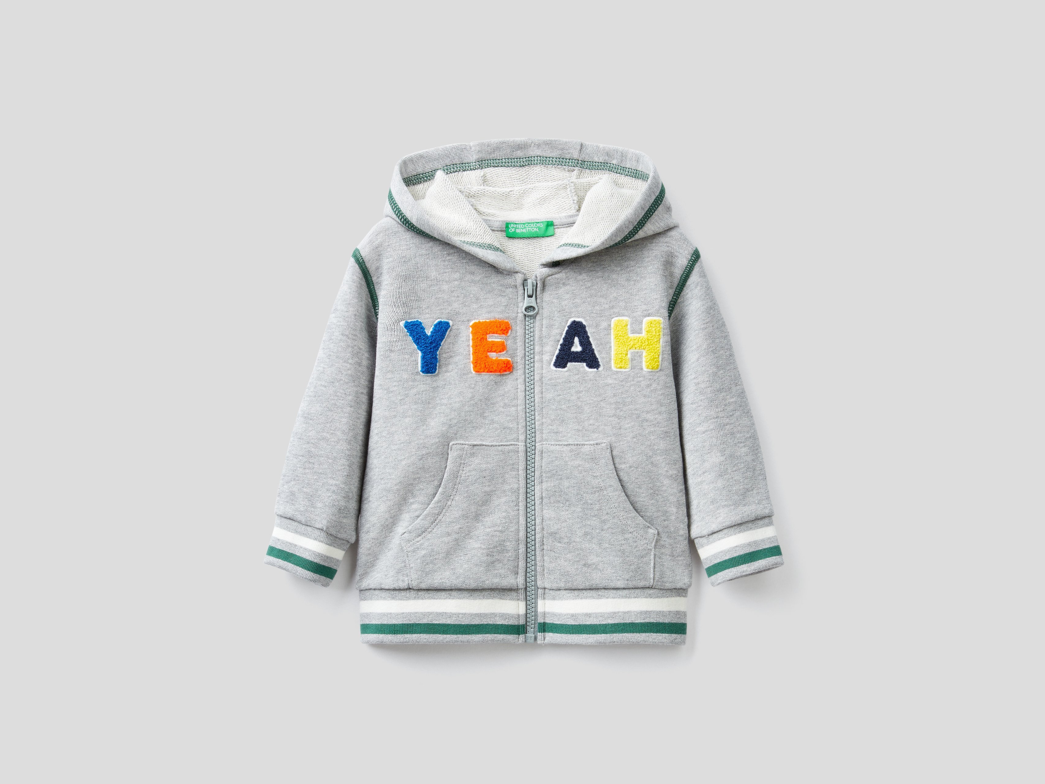 фото Толстовка для мальчиков benetton цв. серый р.86 united colors of benetton