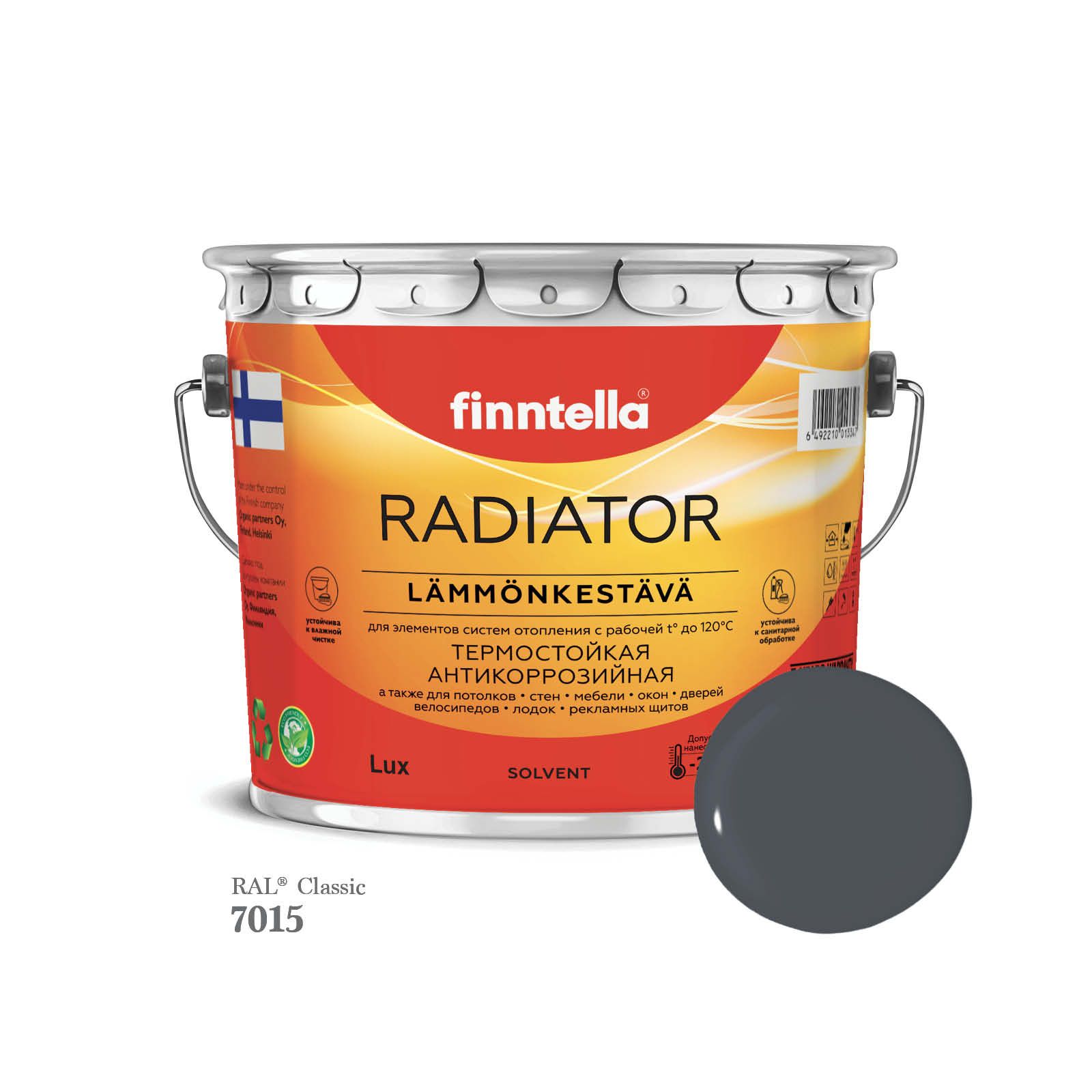 Краска для радиаторов быстросохнущая финская эмаль FINNTELLA RADIATOR, цвет RAL7015 , 2,7л, Серый, RADIATOR RAL
Краска для радиаторов быстросохнущая финская эмаль FINNTELLA RADIATOR, цвет RAL7015 , 2,7л, Серый, RADIATOR RAL