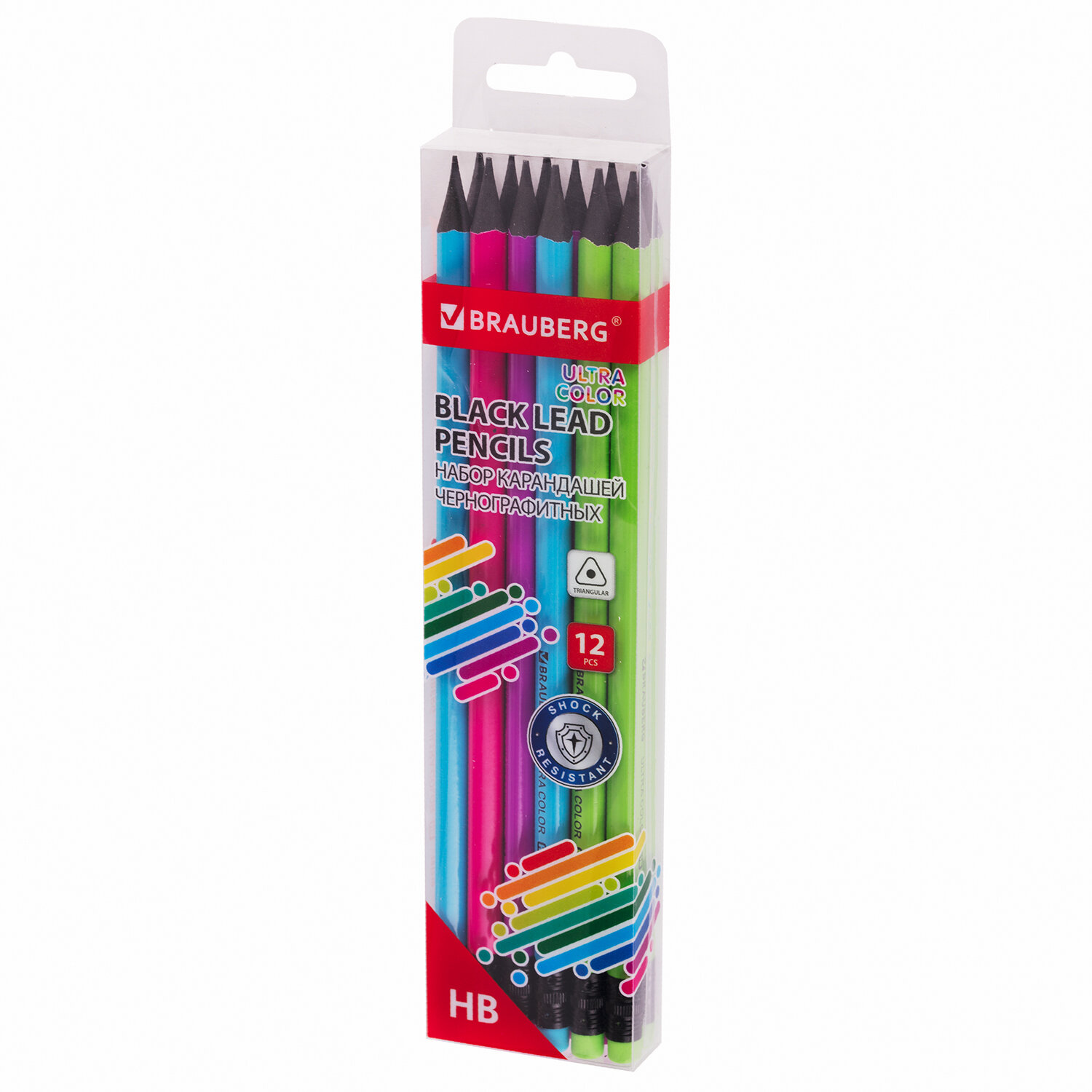 Набор чернографитных простых карандашей Brauberg Ultra Color НВ, пластик 12шт., 1 уп., 1081
Набор чернографитных простых карандашей Brauberg Ultra Color НВ, пластик 12шт., 1 уп., 1081