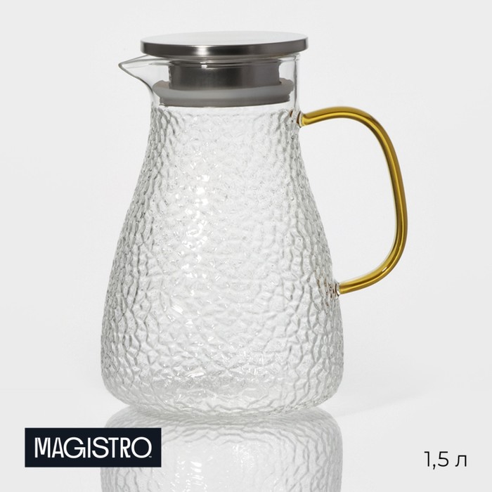 Кувшин для воды стеклянный Magistro «Сара», 1,5 л, 16,513,521 см, с крышкой, Картонная коробка
Кувшин для воды стеклянный Magistro «Сара», 1,5 л, 16,513,521 см, с крышкой, Картонная коробка