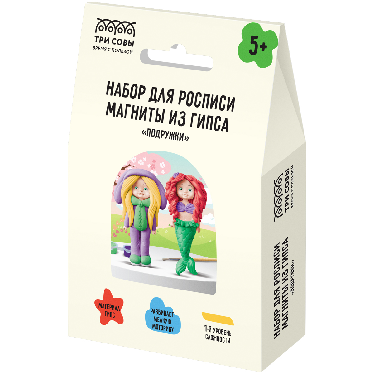 Набор для росписи из гипса ТРИ СОВЫ Подружки, магниты, 2 фигурки, с красками и кистью 2шт
Набор для росписи из гипса ТРИ СОВЫ Подружки, магниты, 2 фигурки, с красками и кистью 2шт